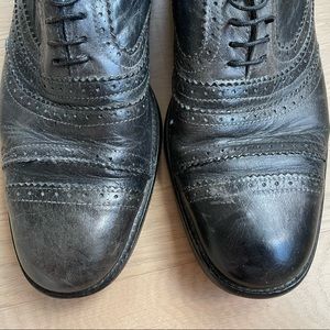 Belstaff Mens Shoes. Brogue Shoe. Vintage. Unique gunmetal grey. US 10 / Euro 43